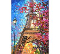 ABEUTY 5D Diamond Painting DIY Full Drill Rhinestones, Eiffel Tower Pink Tree, Paint with Diamonds Crystal Diamond Art Kits (Eiffel Tower)