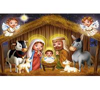 ABEUTY 5D Diamond Painting DIY Full Drill Rhinestones, Jesus Family Horse Goat Angel Star Animal, Paint with Diamonds Crystal Diamond Art Kits (Angel)