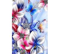 ABEUTY 5D Diamond Painting DIY Full Drill Rhinestones, Pink Flower Butterfly Animal, Paint with Diamonds Crystal Diamond Art Kits (Pink Flower)