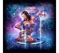 ABEUTY 5D Diamond Painting DIY Full Drill Rhinestones, Zodiac Aquarius, Paint with Diamonds Crystal Diamond Art Kits (Aquarius)