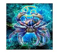 ABEUTY 5D Diamond Painting DIY Full Drill Rhinestones, Zodiac Cancer, Crystal Diamond Art Kit (Cancer)