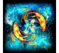 ABEUTY 5D Diamond Painting DIY Full Drill Rhinestones, Zodiac Sign Pisces, Paint with Diamonds Crystal Diamond Art Kits (Pisces)