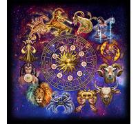 ABEUTY 5D Diamond Painting DIY Full Drill Rhinestones, Zodiac Signs, Crystal Diamond Art Kit (Zodiac Signs)