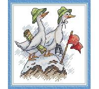 ABEUTY Cross Stitch Kits Climbing for Adults Pre Printed or NOT, DIY 14 Count Embroidery Sewing Starter Kit Stamped or Unstamped DMC Needlework Easy Beginners (Unstamped)
