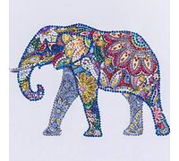 ABEUTY Diamond Painting DIY 5D Special Shape Rhinestones, Colored Elephant, Partial Drill Crystal Diamond Art Kits (Elephant 1)