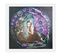 ABEUTY Diamond Painting DIY 5D Special Shape Rhinestones, Girl with Butterfly Wings Elf, Partial Drill Crystal Diamond Art Kits (Elf)