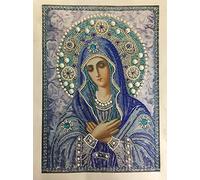 ABEUTY Diamond Painting DIY 5D Special Shape Rhinestones, Virgin Mary Catholic, Partial Drill Crystal Diamond Art Kits