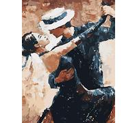 ABEUTY DIY Paint by Numbers for Adults, Tango Dancer 16x20 inches Number Painting Art Therapy (Dancer, No Frame)