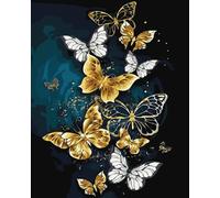 ABEUTY Paint by Numbers Kits Butterflies Animal Without Frame, DIY Number Painting Canvas Wall Art 40x50cm (No Frame, Butterfly)