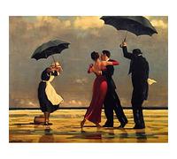 ABEUTY Paint by Numbers Kits Singing Butler with Frame, DIY Number Painting Canvas Wall Art 40x50cm (Wooden Framed, Singing)