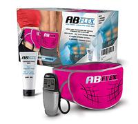 ABFLEX Ab Toning Belt and Ab Stimulator for Slender Toned Stomach Muscles, Remote for Quick and Easy Adjustments, 99 Intensity Levels and 10 Workouts for Fast Results, Workout Belt (Pink)