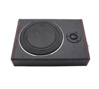 ABGSWEH Car Audio Component Speaker 8 Inch Car Ultra-Thin Subwoofer High Power Active With Tweeter Wooden Leather Stereo Fit For RMS 80W Speakers
