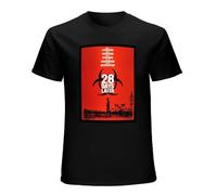ABH 28 Days Later Movie Poster Artwork Men's ('S Available) T Shirt Top Cartoon T Shirt Men Men's T-Shirt Unisex Tee L Black