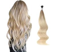 ABH AmazingBeauty Hair Balayage Pre Bonded Fusion Human Hair Extensions I Tip Hair Extensiones Human Hair Extensions Itip Ombre Ash Brown to Blonde Remy Invisible Straight 50strands 50 Grams 22 Inch