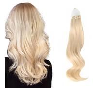 ABH AmazingBeauty Hair Micro Ring Hair Extensions Human Hair Micro Links Hair Extensions Micro Loop Hair Extensions 50G 50S Blonde Microbead Hair Extensions Invisible 22 Inch Color #60 Blonde