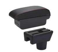 ABHBVGZFZT car retrofit arm rest storage For Dodge For Attitude Armrest Box Car Storage Accessories(B1 Black red3USB)
