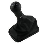 ABHBVGZFZT Car Shift Knob for VW for Passat B6 B7 CC 3C for Golf 7 for Bora 5 6 Speed Car Manual Gear Shift Knob with Gaitor Leather(5 Speed Black)