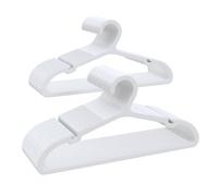 ABHENG Plastic Kids Hangers, Pack of 60, Ultra Slim Closet Hangers, Non-Slip, Space-Saving, Sturdy, 14" W x 7" H (for Children Aged 7-12 Years), White, UAPY0760W