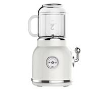 ABHI 600ML/20OZ Cute Plastic Blender with Rocker Switch 4 Stainless Steel Blades 300W Home Use Juice Mixer Machine Smoothie Beans Vegetables Fruits Mixing Juicer Cup + Sport Water Bottle - White