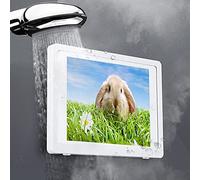 ABHILWY Shower IPAD Holder Waterproof Wall Mounted, Touchable Anti-Fog Screen for Bathroom Kitchen, Compatible with Tablets Under 13 inches
