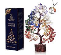 ABHISUBYA Chakra Crystal Tree of Life, Room Decor Home Decor Accessories, Crystals House Warming Gifts New Home,Healing Crystals, Money Tree With Necklace, Crystal Gifts for Women