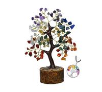 ABHISUBYA Crystal Tree - Bonsai Tree of Life - Seven Chakra Crystals - Gemstones - Home Decor - Mini Gem Trees- House Warming Gifts New Home - Spiritual Crystal Gifts