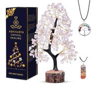 ABHISUBYA Rose Quartz Crystal Tree - Heart Chakra - Pink Room Decor - Tree of Life Ornament