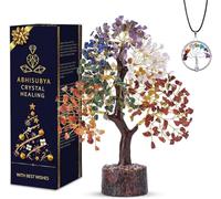 Abhisubya Seven Chakra Crystal Tree - Crystal Gifts - Chakra Tree - Gemstone Tree - Crystal Tree of Life - Bonsai Tree - Birthday Gift for Women - House Warming Gifts New Home - Feng Shui - Money Tree