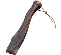 Abibiocy Axe Handle 13 Inch Wooden Hatchet Handle Replacement with Hanging Leather Cord Ergonomic Curved Hatchet Replacement with Natural Wooden Grain Fit for The Interface 4 * 1.3cm Long Axe H