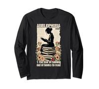 Abibliophobia Definition Book Lover Humor Long Sleeve T-Shirt