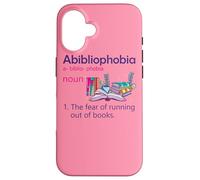 Abibliophobia Definition Reading Nerd Book Lovers Geek Girls Case for iPhone 16