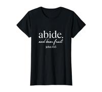 Abide and Bear Fruit John 15:5 Christian Bible Verse T-Shirt Value Graphic T-Shirt