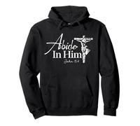 Abide In Him John 15:4 Faith-Based Christian Design Pullover Hoodie