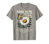Abide in Me John 15:4 Christian Bible Scripture Wildflowers T-Shirt