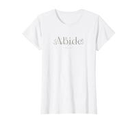 Abide John 15:4 Floral Scripture Jesus Christ Christian T-Shirt
