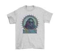 Abide The Dude, Mens Retro Movie T-Shirt, Made from Organic Cotton Grey