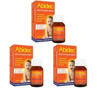 Abidec Kid Baby Multivitamin Drops - Aids Healthy Growth Contains Vitamin D, C and A - Suitable from Birth, Natural Flavour and Aroma, 25 ml (Pack of 3)