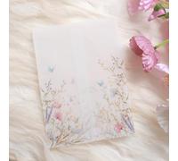 ABIDISO 50 Pack Vellum Jackets for 5x7 Invitations - Pre-Folded Vellum Paper 5x7, 130GSM Translucent Wedding Invitations Wraps for Wedding, Birthday Invitation (Colorful Wildflower Pattern)
