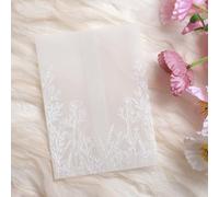 ABIDISO 50 Pack Vellum Jackets for 5x7 Invitations - Pre-Folded Vellum Paper 5x7, 130GSM Translucent Wedding Invitations Wraps for Wedding, Baby Shower, Birthday Invitation (Wildflower Pattern)