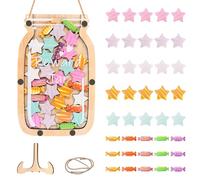 ABIDISO Personalized Stars Reward Jar Magnetic Reward Jar, Classroom Reward Jar for Kids, Jar Reward System Behavior Chart for Kids Incentive Chart for Classroom (Star+Candy)