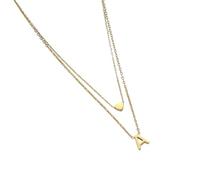 ABIEDFSQE 1 PC Fashion Stainless Steel Gold Silver Color Dainty Tiny Heart Initial Letter Pendant Choker Necklace For Women Jewelry Gift