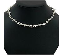 ABIEDFSQE Small Wire Brambles Iron Heart Choker Necklace Women Hip-hop Gothic Punk Style Barbed Wire Little Thorns Chain Choker Gifts