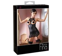 Abierta Fina - Daring Sparkle Mini Dress (Black) - XL