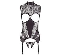 Abierta Fina - Sparkling Lace Open Top (Black)