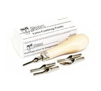 Abig Wooden Handle Lino Cutter & 5 Blades