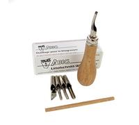 Abig Wooden Handle Lino Cutter & 5 Blades by Abig