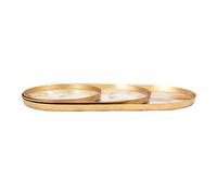Abigail Ahern Socorro Set of 3 Round Marbled Tray Gold