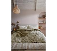 Abigail Ahern x Murmur 'Cleo' Cotton Duvet Cover Set in Green | Size: Double Abigail Ahern x Murmur Green Double
