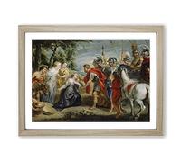 Abigail And David By Peter Paul Rubens Classic Painting Framed Wall Art Print, Ready to Hang Picture for Living Room Bedroom Home Office Décor, Oak A2 (64 x 46 cm)