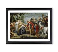 Abigail And David By Peter Paul Rubens Classic Painting Framed Wall Art Print, Ready to Hang Picture for Living Room Bedroom Home Office Décor, Black A2 (64 x 46 cm)